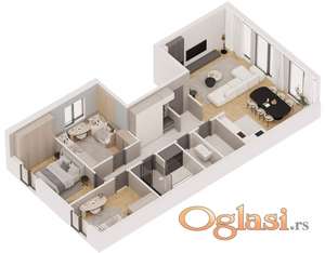 NA PRODAJU - Stan površine 96m² sa panoramskim pogledom + 2 garažna mesta 